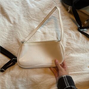 Small white baguette bag